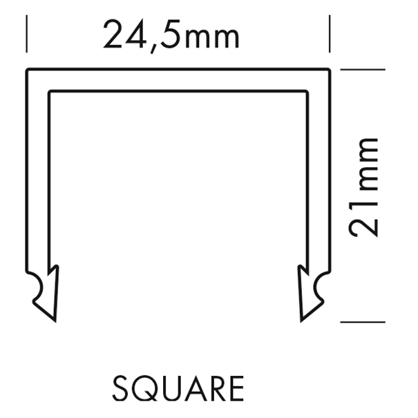 Abdeckung Kunststoff M-LINE S opal 2m