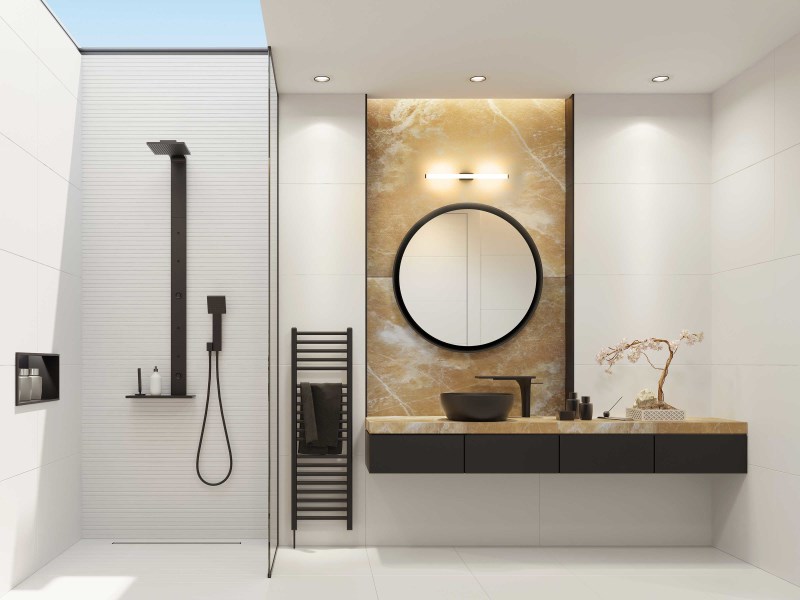 Wandleuchte VINA schwarz 8,5W 230VAC 2700K/3000K ON/OFF