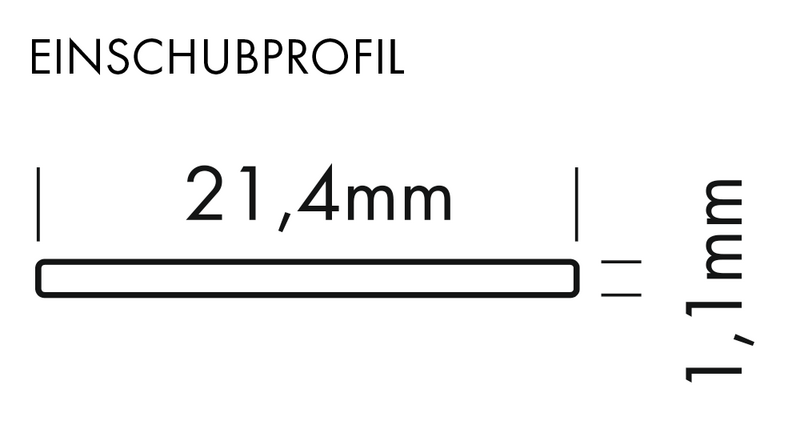 Einschubprofil M-LINE weiß 2m