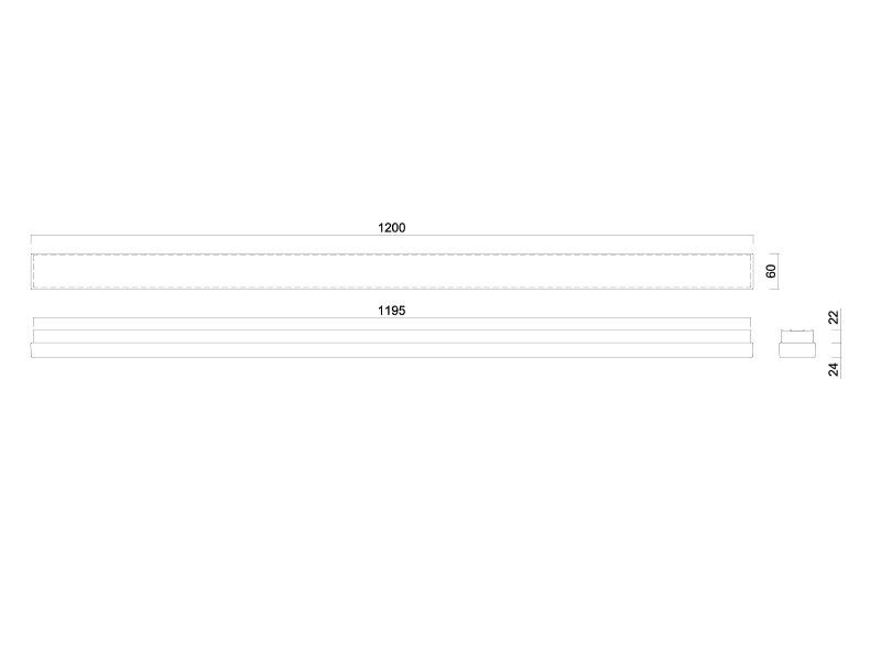 Aufbauleuchte CARA schwarz 26W 230VAC 3000K/4000K DALI DIM