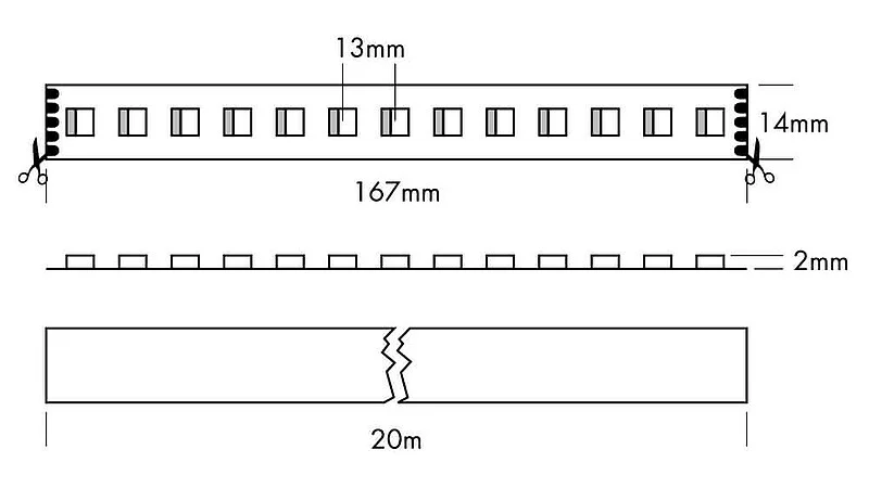 LED Streifen XTEND RGBW 48VDC 260W Rolle 20m