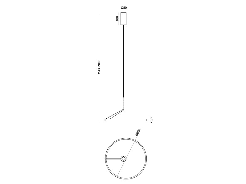 Pendelleuchte MELLI schwarz 29W 230VAC 2700K/3000K DALI DIM