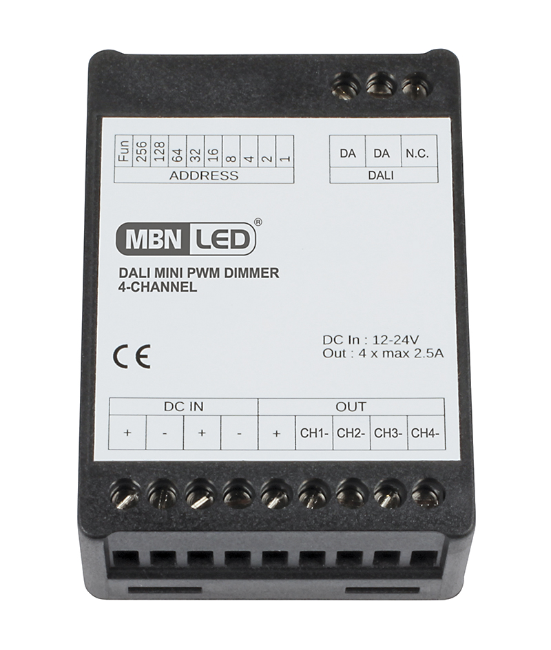 PWM Dimmer 4-Kanal 4x5A (max. 10A) DALI