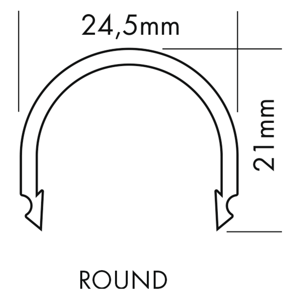 Abdeckung Kunststoff M-LINE R opal 3m