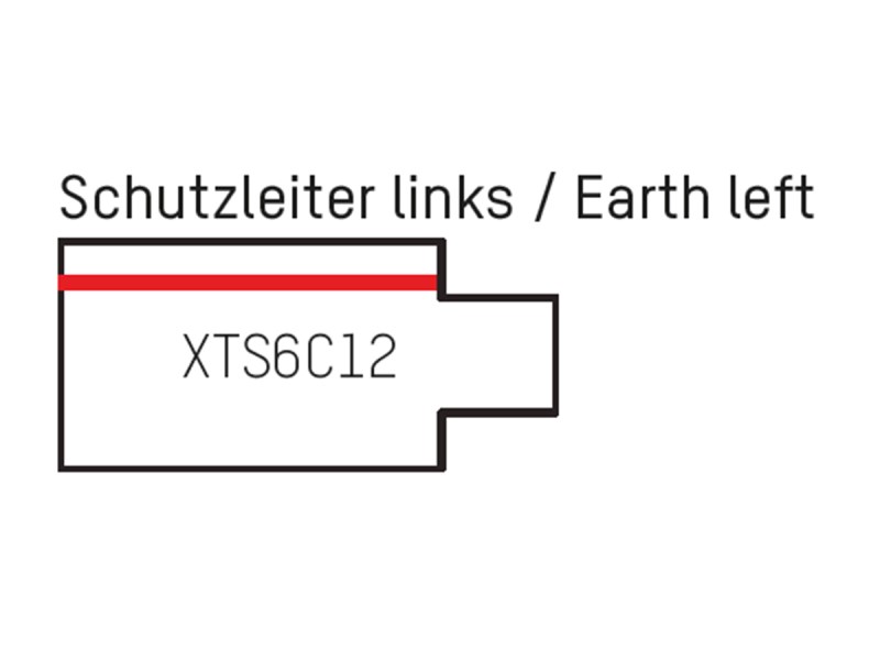 Endeinspeisung 3PH links XTS12-3 weiss