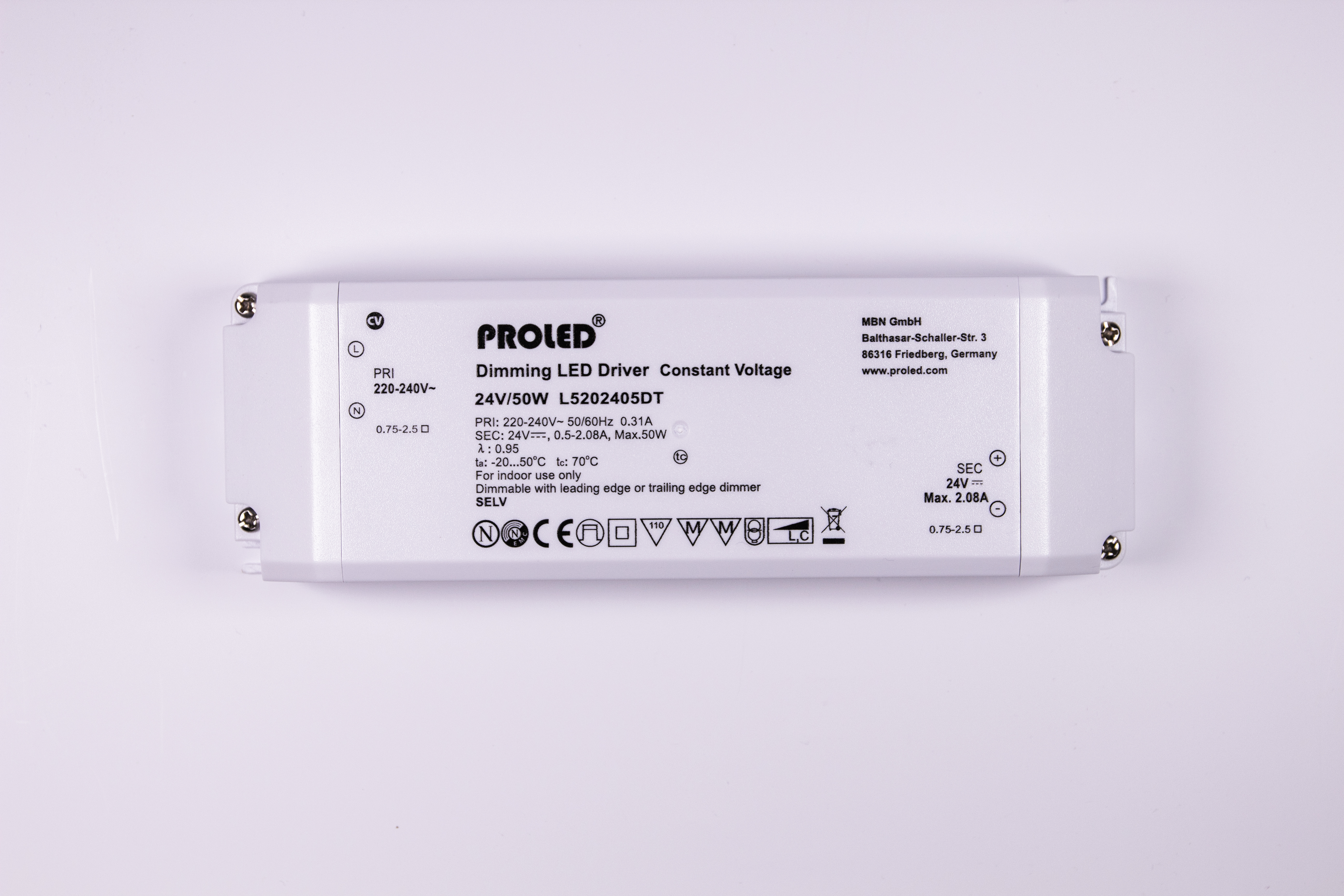 Schaltnetzteil 24VDC 50W TRIAC DIM