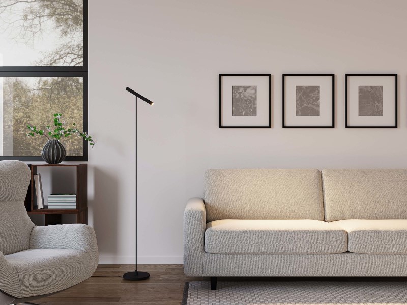 Stehleuchte MEYOT schwarz/schwarz 9W 230VAC 2700K inkl. Netzteil TOUCH DIM