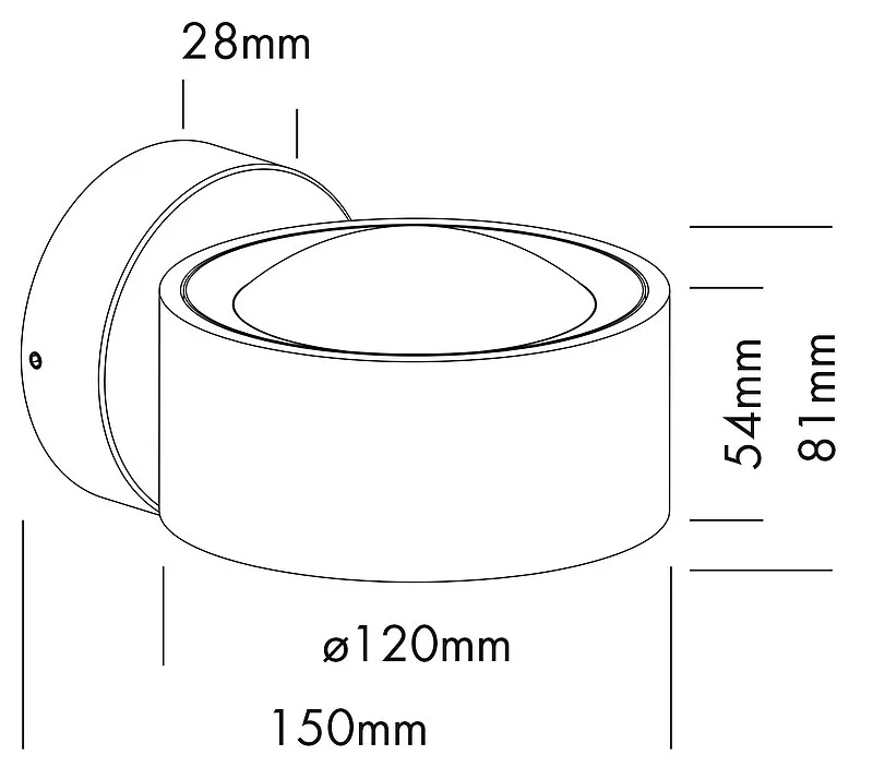 Wandleuchte VITA weiss direkt/indirekt 17W 230VAC 2700K TRIAC DIM