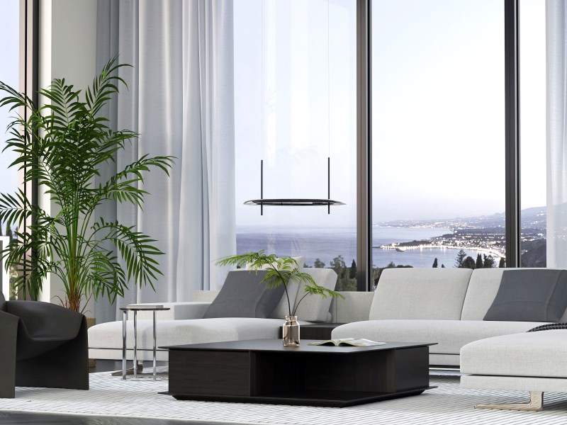 Pendelleuchte VUTO klavierlack schwarz/weiß 34,5W 230VAC 2700K DALI DIM