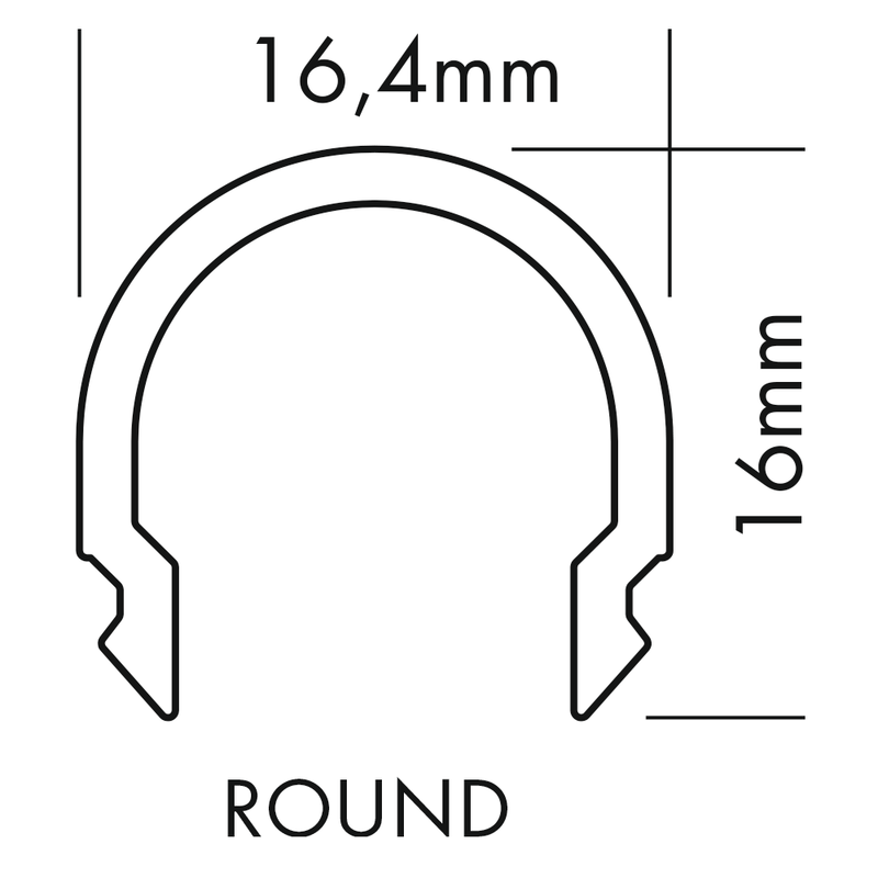 Abdeckung Kunststoff S-LINE R opal 2m