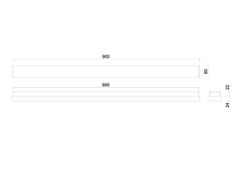 Aufbauleuchte CARA schwarz 20W 230VAC 3000K/4000K ON/OFF