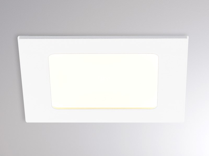 Einbauleuchte MOON 120x120x22 weiß 6W 230VAC 4000K inkl. Netzteil TRIAC DIM