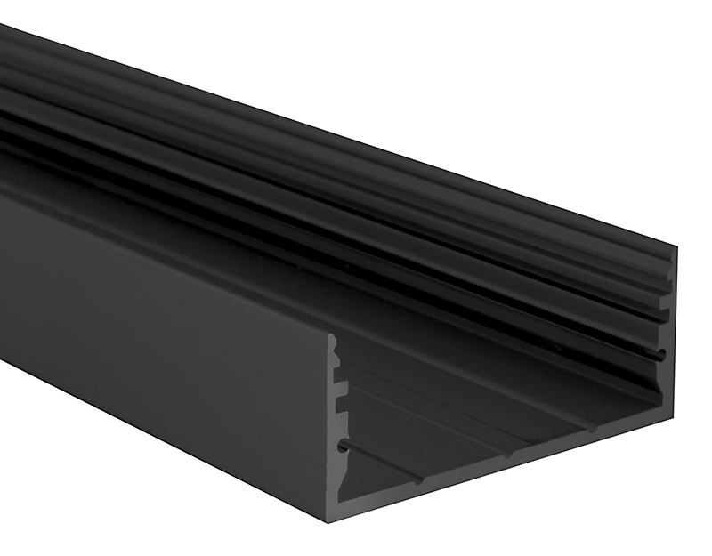 LED Profil L-LINE LOW schwarz 3m