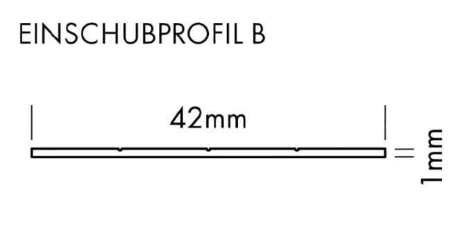 Einschubprofil PS-LINE B weiß 2m