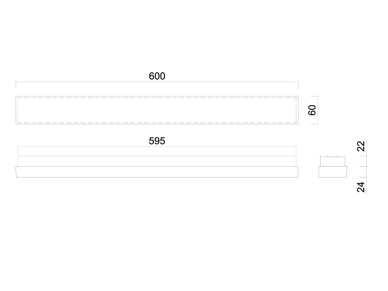 Aufbauleuchte CARA schwarz 13W 230VAC 3000K/4000K DALI DIM