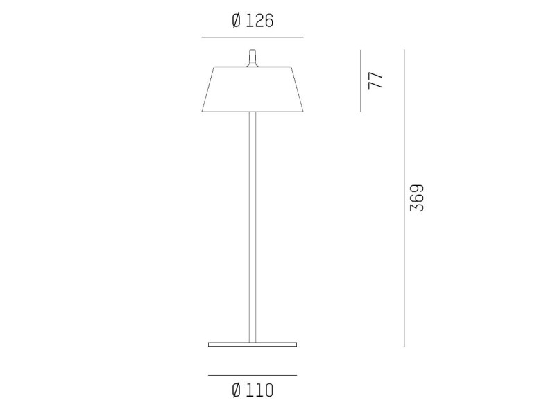 Tischleuchte EEDEN AKKU grün 2,2W 230VAC 2700K/3000K, inkl. Akku DIM