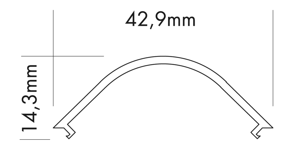 Abdeckung Kunststoff C-LINE O opal 3m