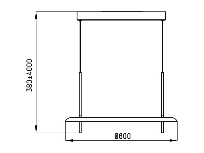 Pendelleuchte VUTO schwarz/weiß 34,5W 230VAC 2700K DALI DIM
