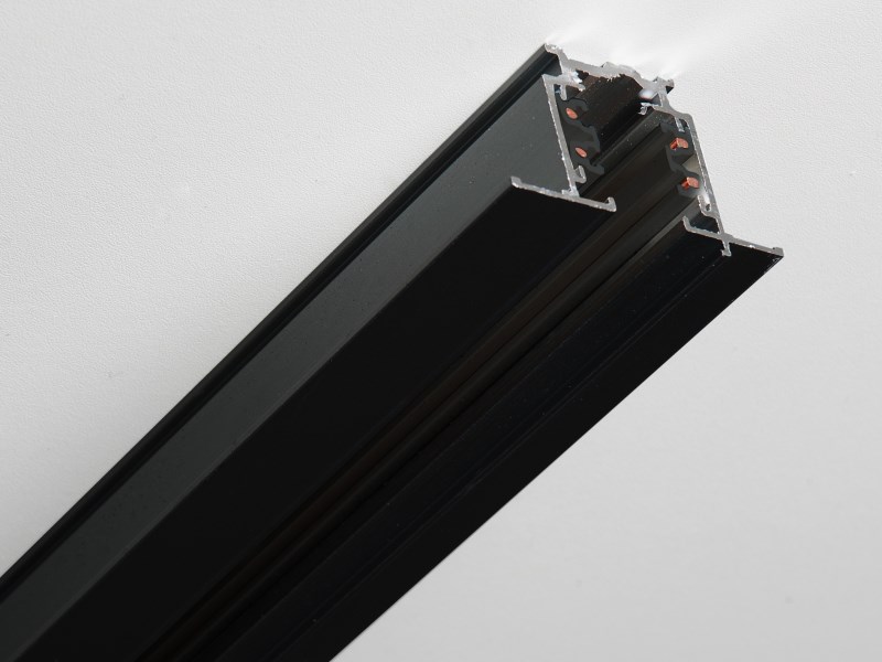 3-ph. Stromschiene Einbau GLOBAL schwarz 3m