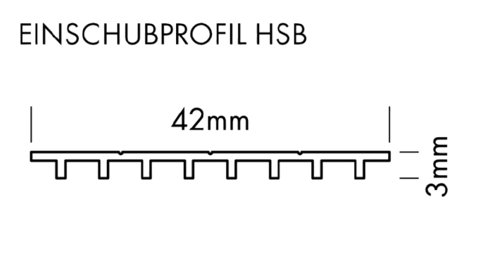 Einschubprofil PS-LINE HSB alu 2m