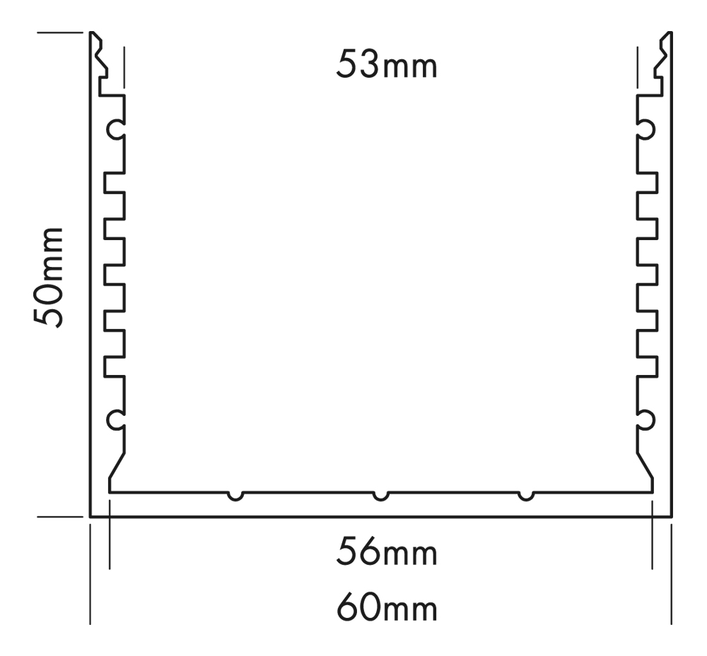 LED Profil L-LINE STD alu 2m
