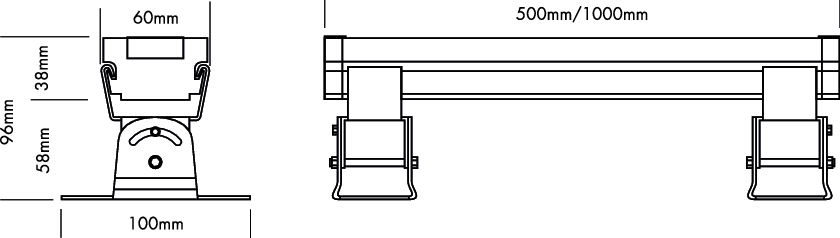 Fassadenleuchte IP65 BAR RGBW 24VDC 34W