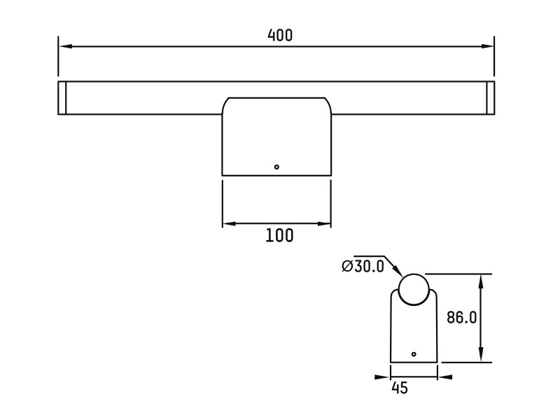Wandleuchte VINA chrom 8,5W 230VAC 2700K/3000K ON/OFF