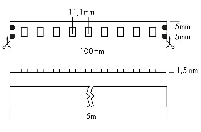 LED Streifen ROCKET 450 24VDC 18,5W 6000K Rolle 5m