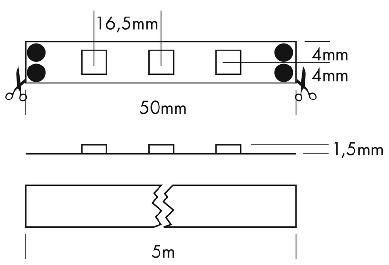 LED Streifen 300 12VDC 20W 6000K Rolle 5m