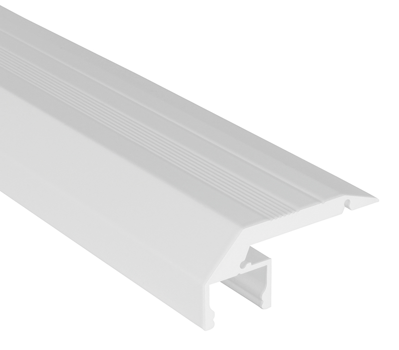 Treppenstufenprofil S-LINE STEP DOWN weiss 3m