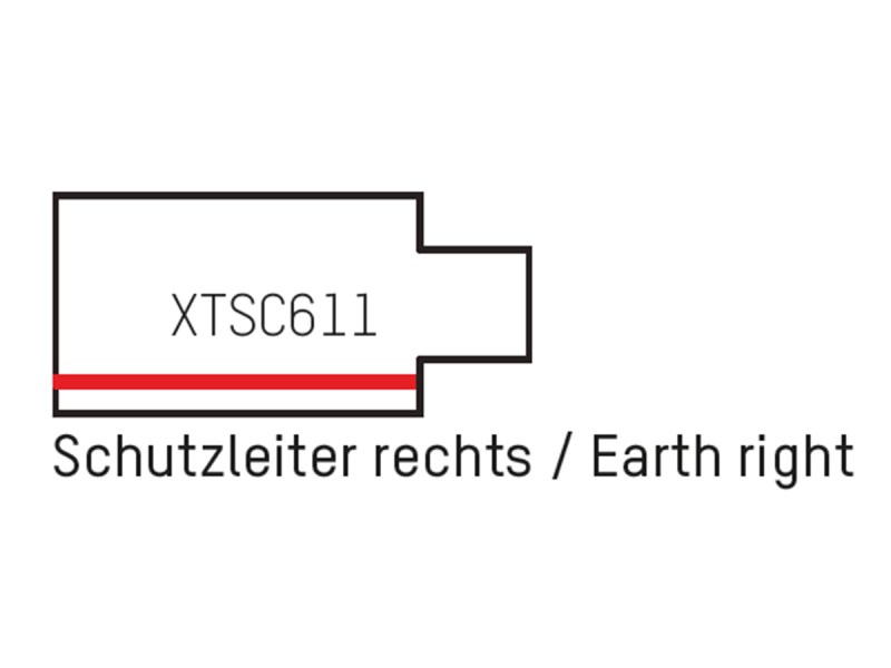 Endeinspeisung 3PH rechts XTS11-2 schwarz
