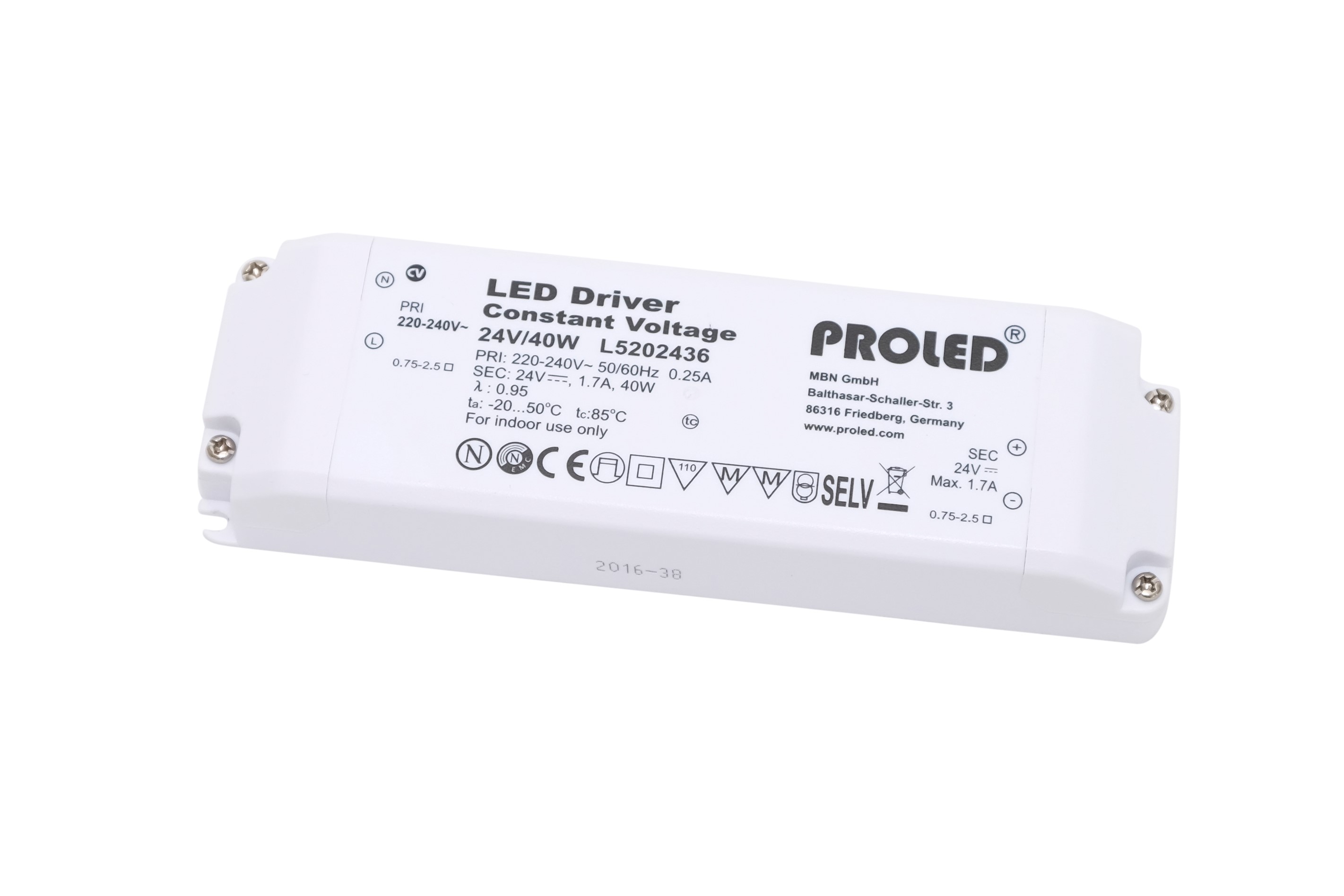 LED Schaltnetzteil 24VDC 40W