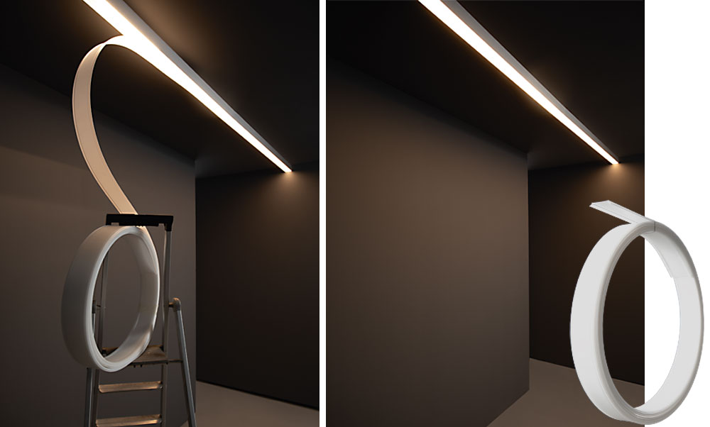 Abdeckung Kunststoff S-LINE opal Rolle 10m