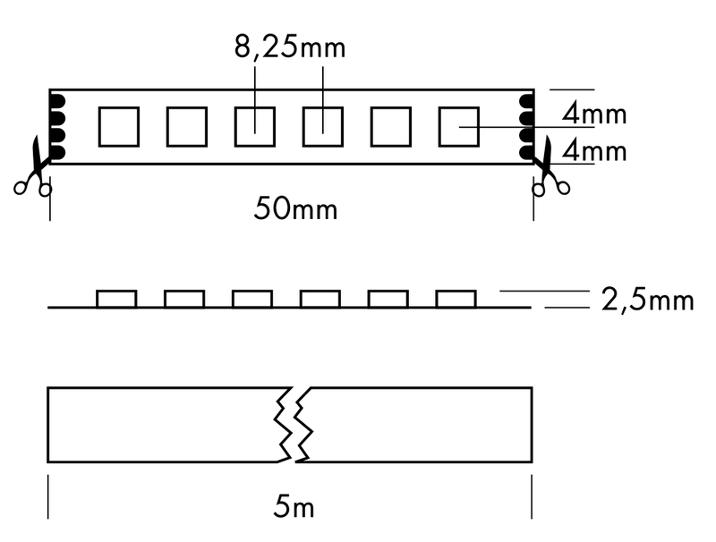 LED Streifen 3535 RGB 24VDC 72W Rolle 5m