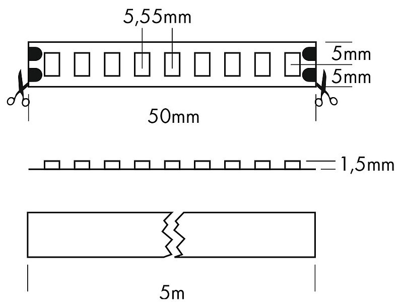 LED Streifen ROCKET 900 24VDC 40W 6000K Rolle 5m
