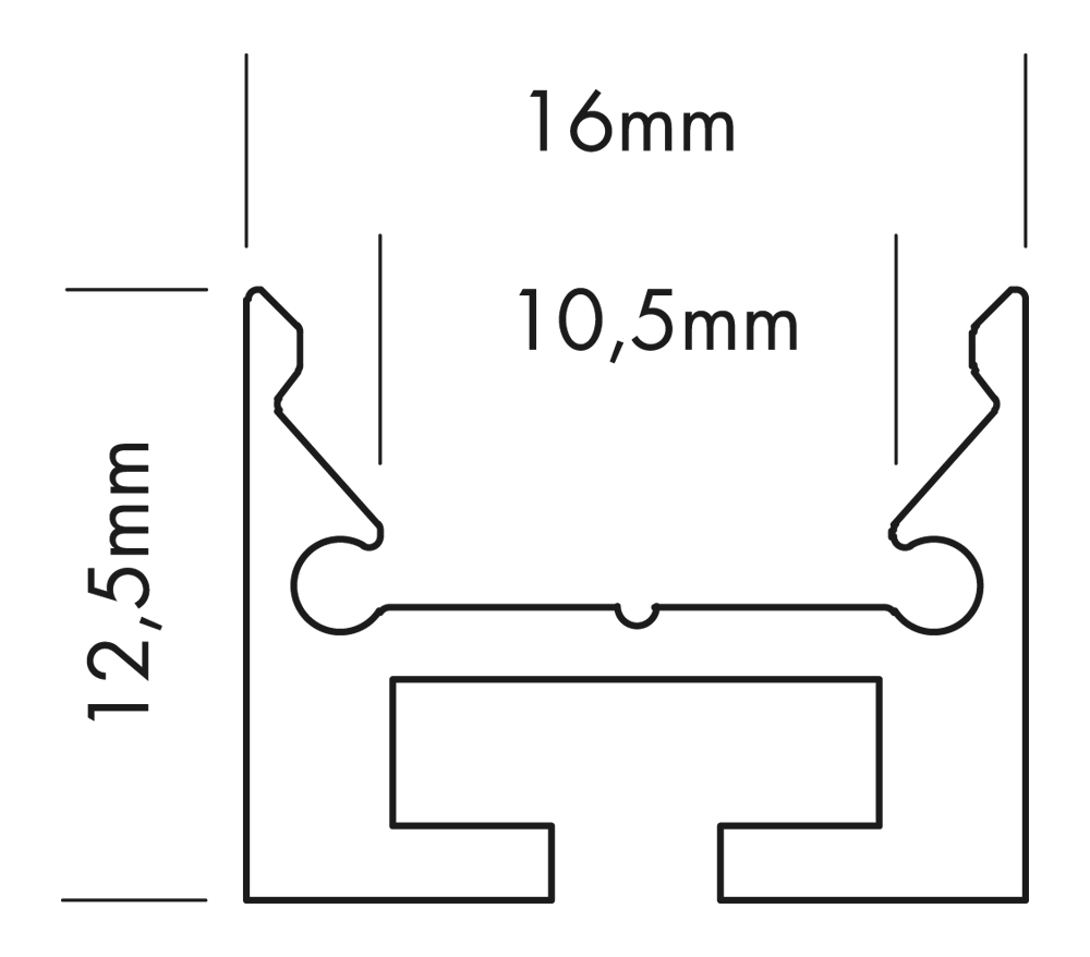 LED Profil S-LINE LOW24 weiss 3m