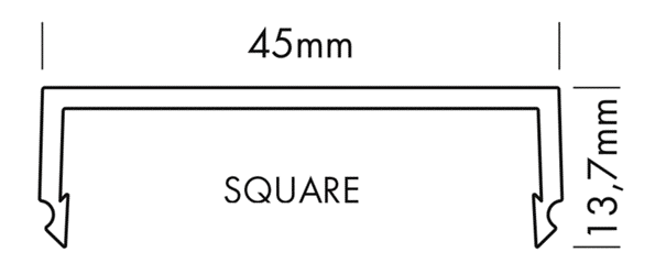 Abdeckung Kunststoff PS-LINE rechteckig opal 2m