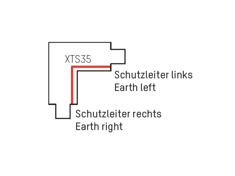 L-Verbinder 3PH rechts XTS35-1 grau