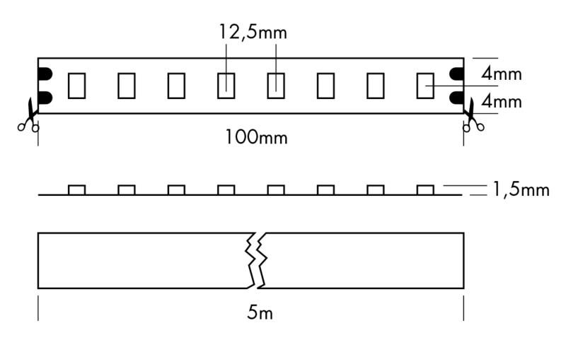 LED Streifen 400 24VDC 25W 6000K Rolle 5m