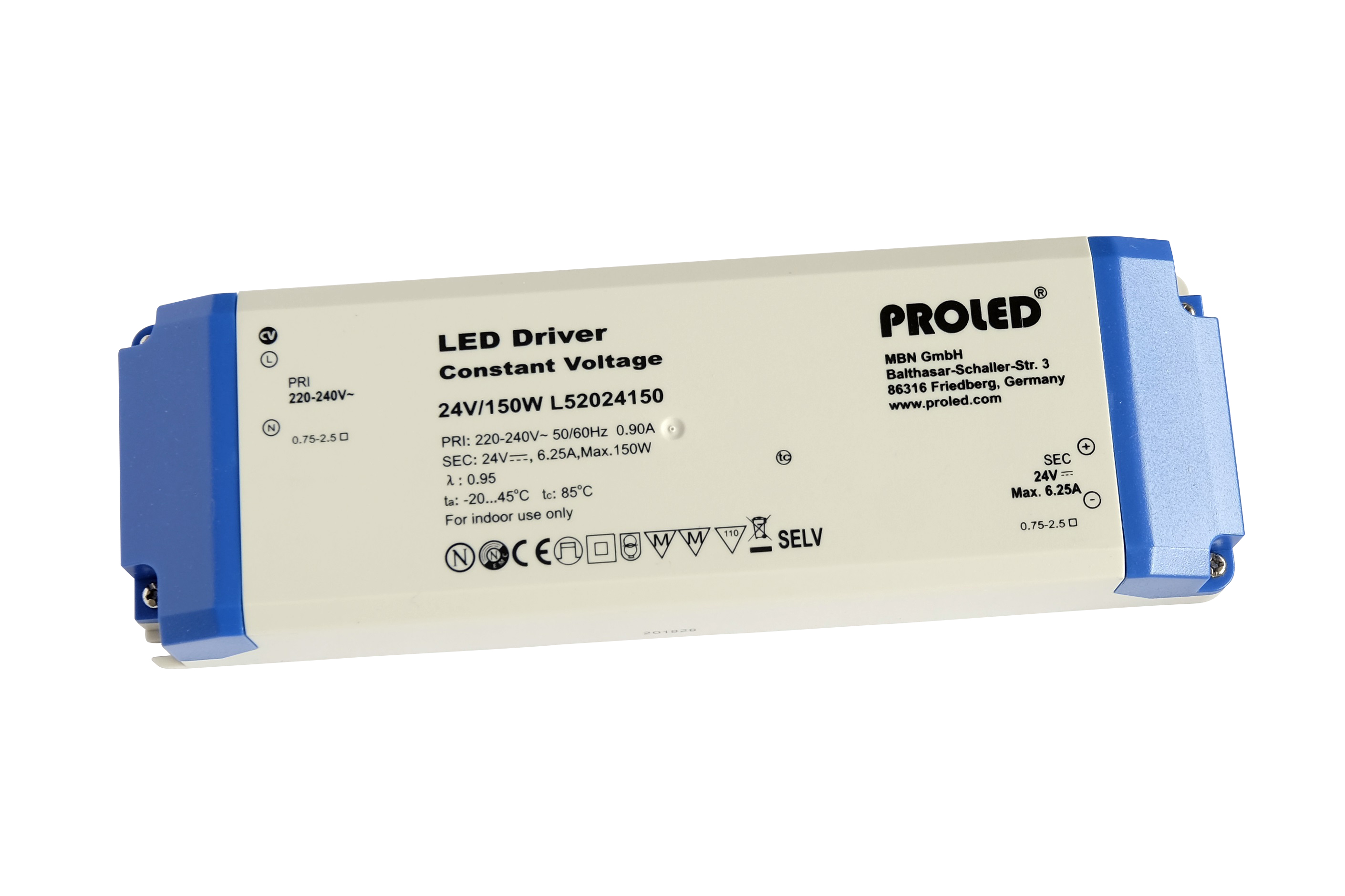 LED Schaltnetzteil 24VDC 150W