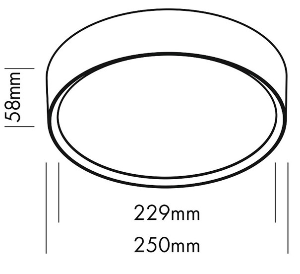 Aufbauleuchte MOON 250 schwarz 12W 230VAC 3000K TRIAC DIM