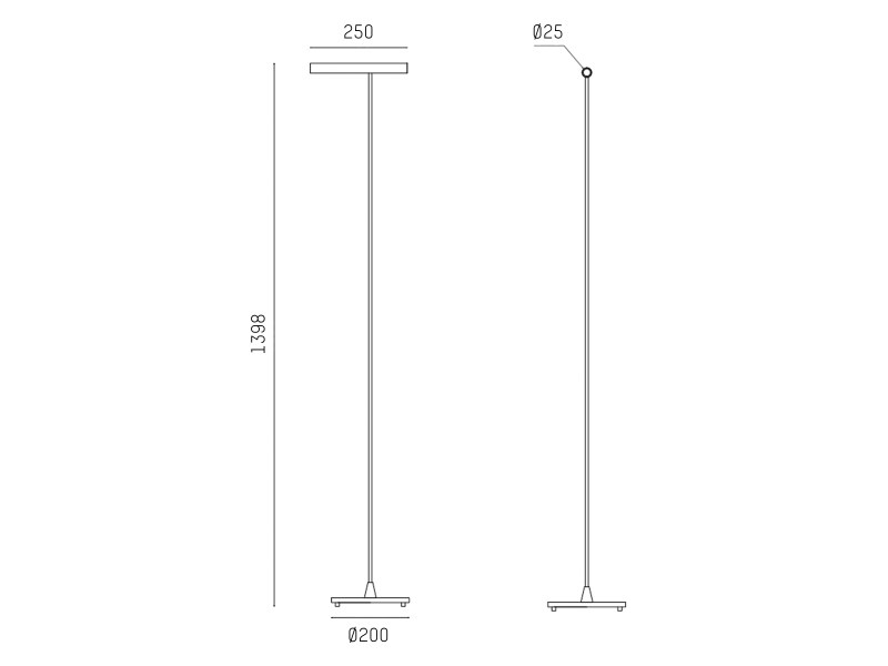 Stehleuchte MEYOT schwarz/coffee 9W 230VAC 2700K inkl. Netzteil TOUCH DIM