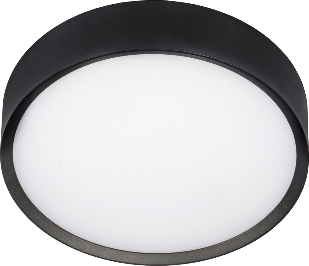 Aufbauleuchte MOON 250 schwarz 12W 230VAC 3000K TRIAC DIM