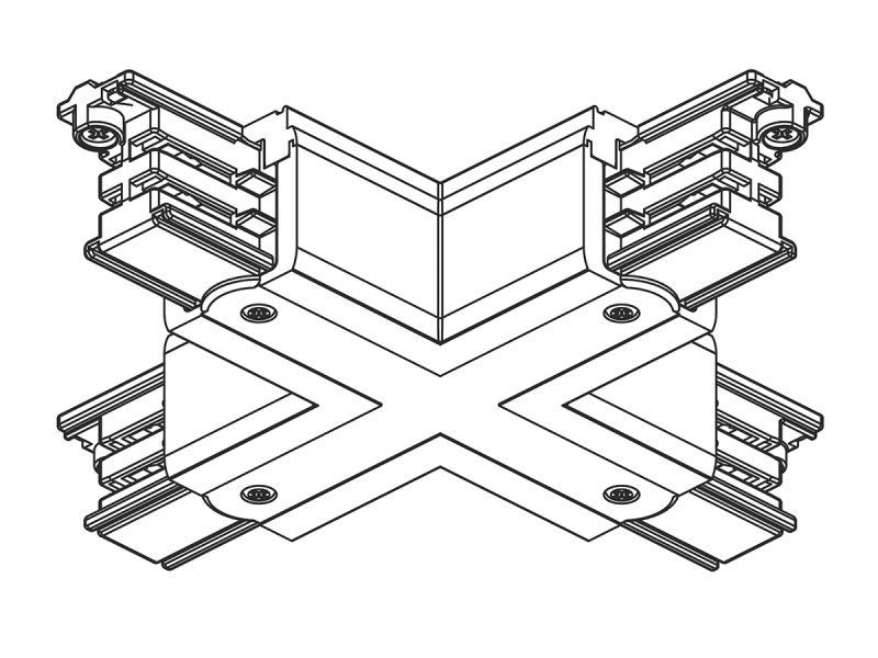 Kreuz-Verbinder 3PH XTS38-3 weiss