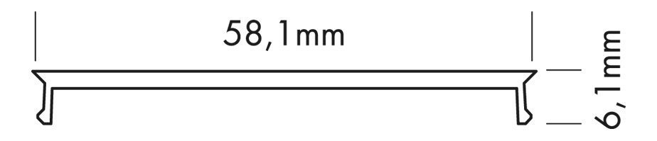 Abdeckung Kunststoff L-LINE microprismen 3m