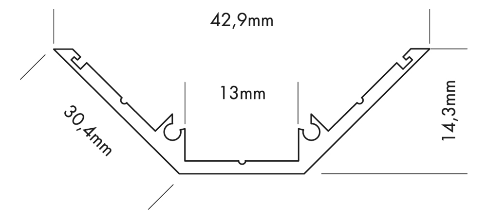 Winkelprofil C-LINE CORNER alu 2m