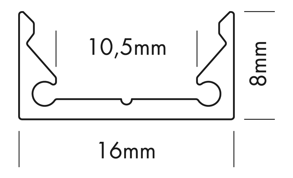 LED Profil S-LINE LOW 3m