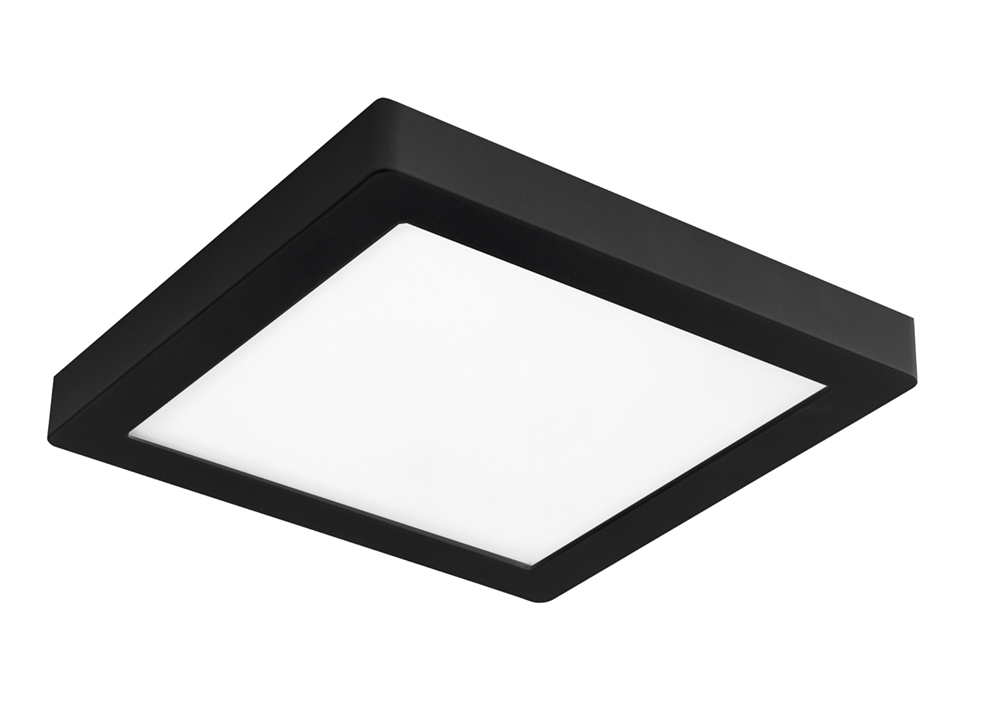 Aufbauleuchte MOON 180x180 schwarz 14W 230VAC 2700K/3000K/4000K