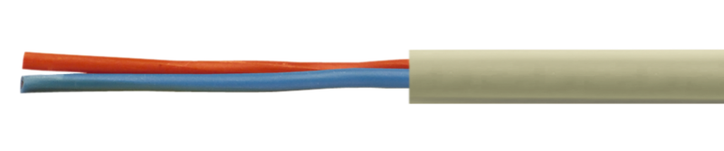 PVC Kabel grau 2x 0,34mm²  - pro Meter