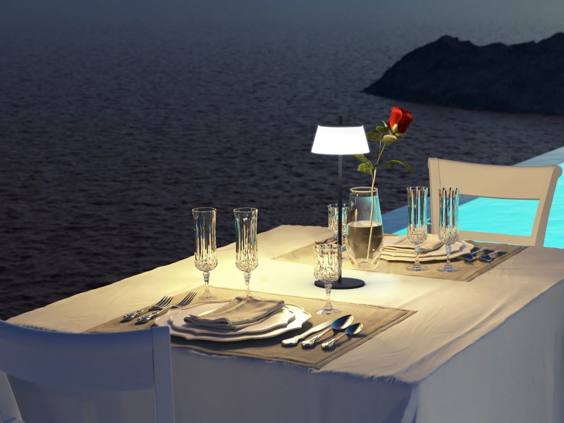 Tischleuchte EEDEN AKKU anthrazit 2,2W 230VAC 2700K/3000K, inkl. Akku DIM